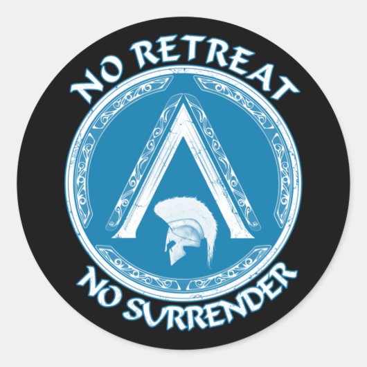 Spartan Warrior und Lambda-Symbol-Sticker Runder Aufkleber (Vorderseite)