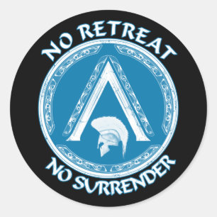 Spartan Warrior und Lambda-Symbol-Sticker Runder Aufkleber