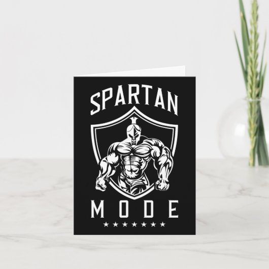 Spartan Workout Mode Fitness Gym Sparta Karte (Vorderseite)