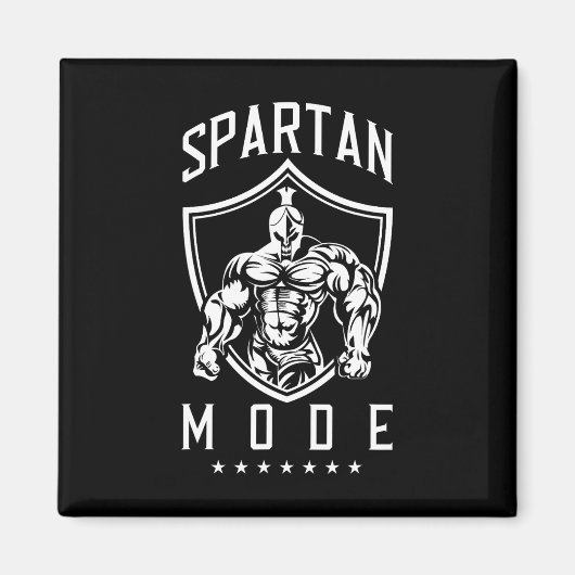 Spartan Workout Mode Fitness Gym Sparta Magnet (Vorne)