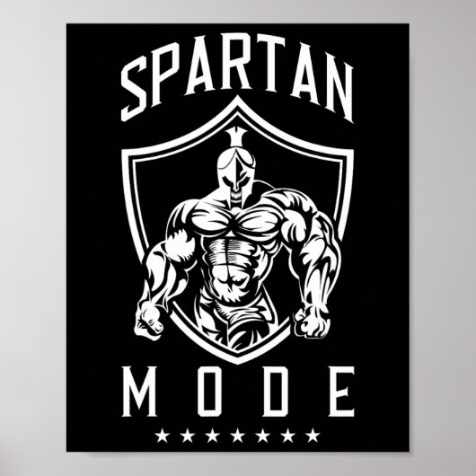 Spartan Workout Mode Fitness Gym Sparta Poster (Vorne)