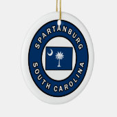 Spartanburg South Carolina Keramik Ornament (Rechts)