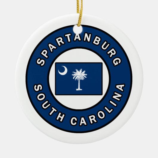 Spartanburg South Carolina Keramik Ornament (Vorne)