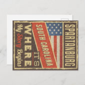 Spartanburg South Carolina Postkarte (Vorne/Hinten)