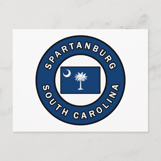 Spartanburg South Carolina Postkarte (Vorderseite)