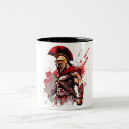 Spartaner Geist: Furchtlose Krieger-Tasse Zweifarbige Tasse