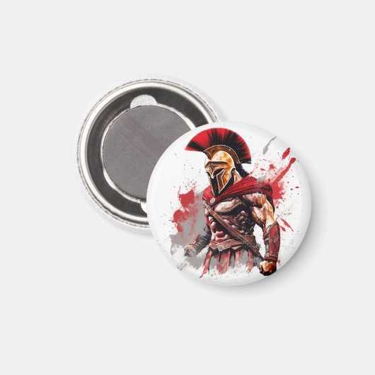 Spartaner Geist: Furchtloser Kriegermagnet Magnet (Vorderseite/Rückseite)