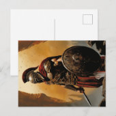 Spartaner Krieger Postkarte (Vorne/Hinten)