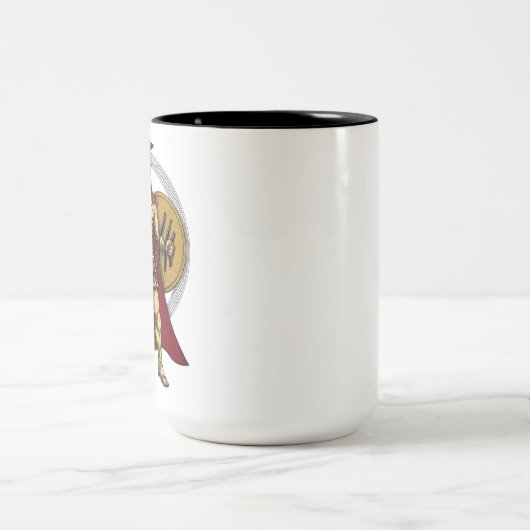 Spartaner Krieger Zweifarbige Tasse (Mittel)