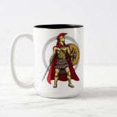 Spartaner Krieger Zweifarbige Tasse (Links)