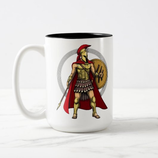 Spartaner Krieger Zweifarbige Tasse (Links)