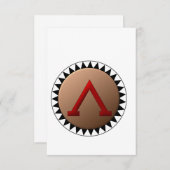 Spartanische Schild-Einladungen Einladung (Vorne/Hinten)