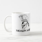Spartanischer Grieche kommt ihm Molon Labe Kaffeetasse (Links)