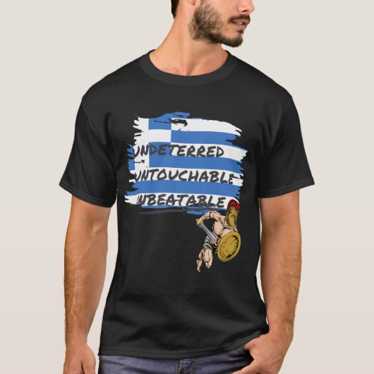 Spartanischer griechischer T - Shirt für Männer (Vorderseite)
