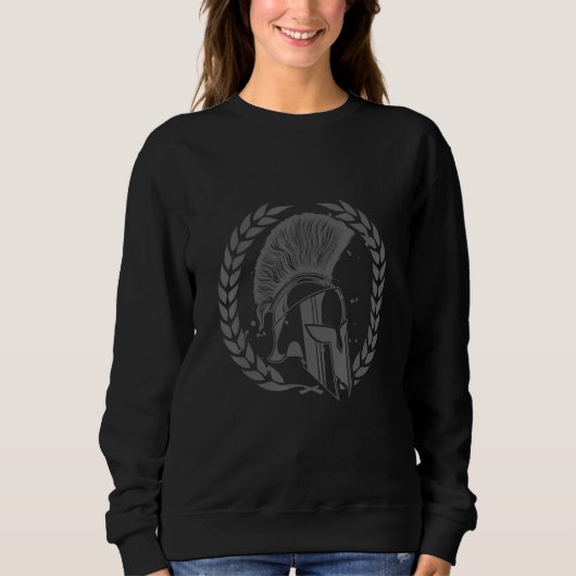 Spartanischer Helm Griechischer Gladiator Krieger Sweatshirt (Vorderseite)