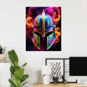 Spartanischer Helm Poster (Heimbüro)
