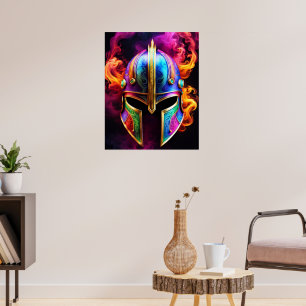 Spartanischer Helm Poster