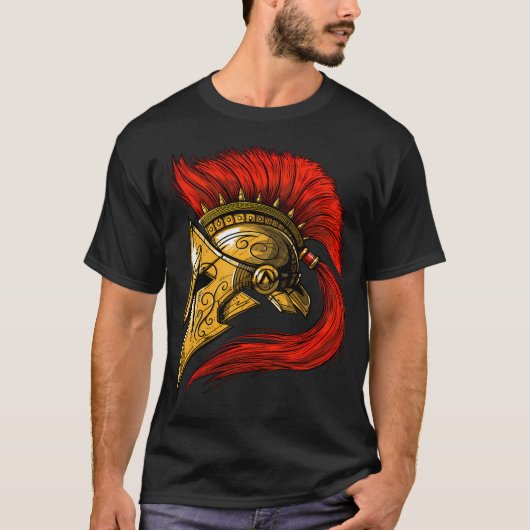Spartanischer Helm T-Shirt (Vorderseite)