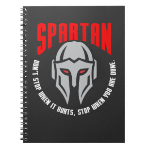 Spartanischer Krieger-Geschenk-Fitness-Turnhalle Notizblock