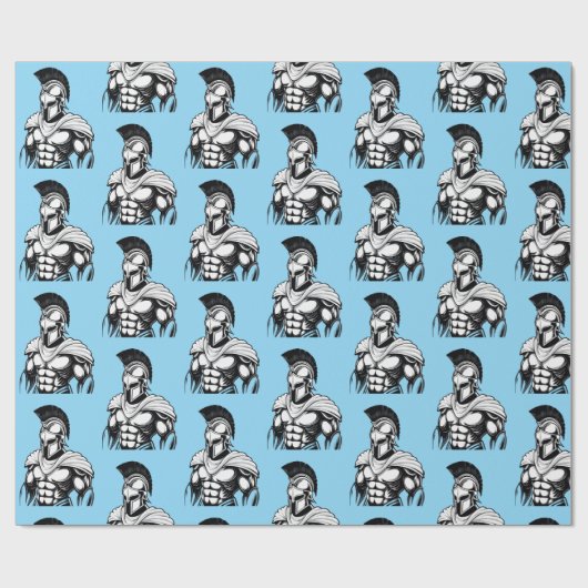 spartanischer Krieger Geschenkpapier (Flach)