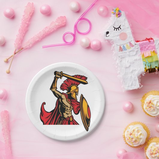 Spartanischer Krieger-Papier-Teller Pappteller (Party)