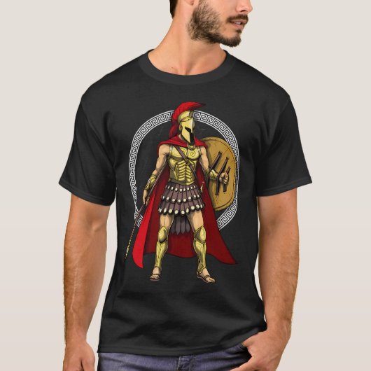 Spartanischer Krieger T-Shirt (Vorderseite)