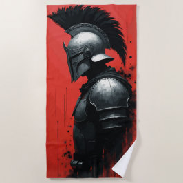 Spartanischer Kriegerhelm-Kunst Strandtuch