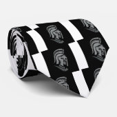 Spartanischer Kriegers-Kopf-metallische Ikone Krawatte (Gerollt)