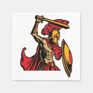Spartanischer Kriegers-Papierservietten Serviette
