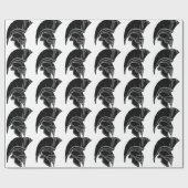 Spartanischer oder trojan Sturzhelm Geschenkpapier (Flach)