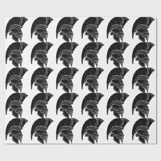 Spartanischer oder trojan Sturzhelm Geschenkpapier (Flach)