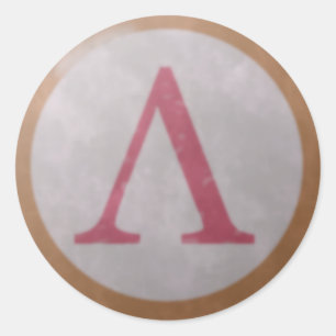 Spartanischer Schild-Aufkleber Runder Aufkleber