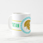 Spartanischer T - Shirt Kaffeetasse (Vorderseite Links)