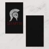 Spartanisches Krieger-Sturzhelm-alter Visitenkarte (Vorne/Hinten)