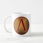 Spartanisches Lambda-Schild Kaffeetasse (Links)