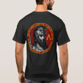 Spartanisches Shirt König-Leonidas I Portrait Seal (Rückseite)