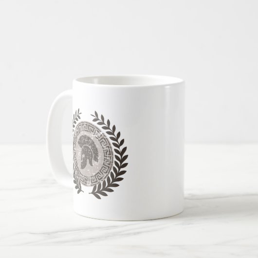 "Spartanisches Vermächtnis - Design des alten Krie Kaffeetasse (Vorderseite Links)