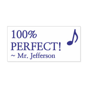Spaß "100% PERFEKT!" + Name des Autors Permastempel