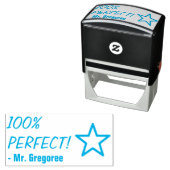 Spaß "100% PERFEKT!" + Pädagogischer Name Kautschu Permastempel (Beispiel)