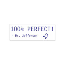 Spaß "100% PERFEKT!" + Teacher's Name Rubber Brief