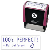 Spaß "100% PERFEKT!" + Teacher's Name Rubber Brief Permastempel (Beispiel)