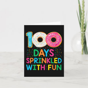 Spaß 100 Tage mit Spaß Donut Schullehrer Karte