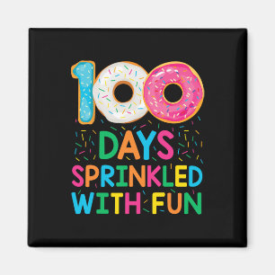 Spaß 100 Tage mit Spaß Donut Schulunterricht Magnet