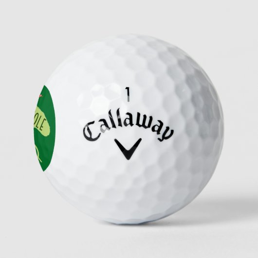 Spaß 19. Loch Bierglas Putt Initials Golf Ball (Logo)
