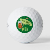 Spaß 19. Loch Bierglas Putt Initials Golf Ball (Vorderseite)
