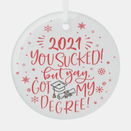 Spaß 2022 sind zum Kotzen, aber ich got meinen Abs Ornament Aus Glas