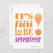 Spaß 2 B 17-Orange Postkarte (Vorne/Hinten)