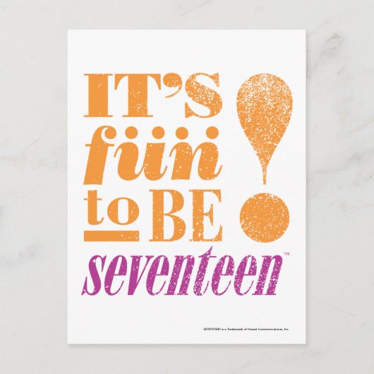 Spaß 2 B 17-Orange Postkarte (Vorderseite)