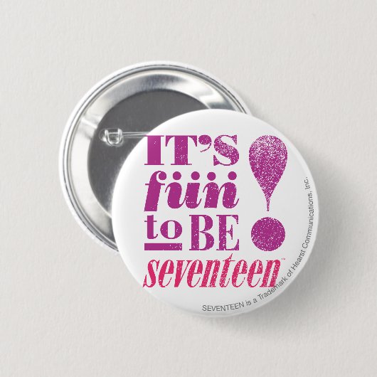 Spaß 2 B 17-Purple Button (Vorne & Hinten)