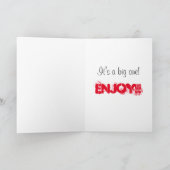 Spaß, 30. Geburtstag, weißer, schwarzer Text auf r Karte (Innenseite)